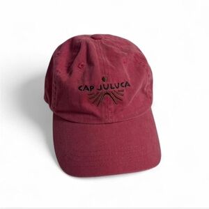 Vintage Washed Red Embroidered Dad Hat Cap Juluca Anguilla British West Indies